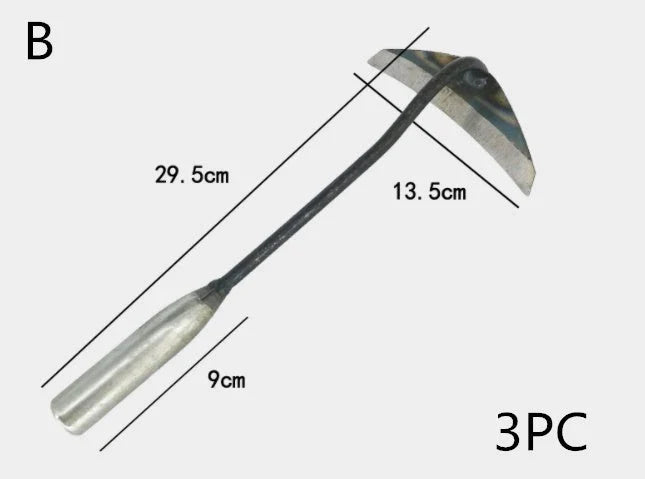 Premium manganese steel garden hoe with hollow design, versatile for weeding, soil preparation, and vegetable planting in the UK