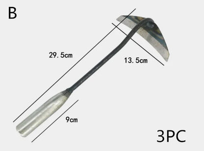 Premium manganese steel garden hoe with hollow design, versatile for weeding, soil preparation, and vegetable planting in the UK