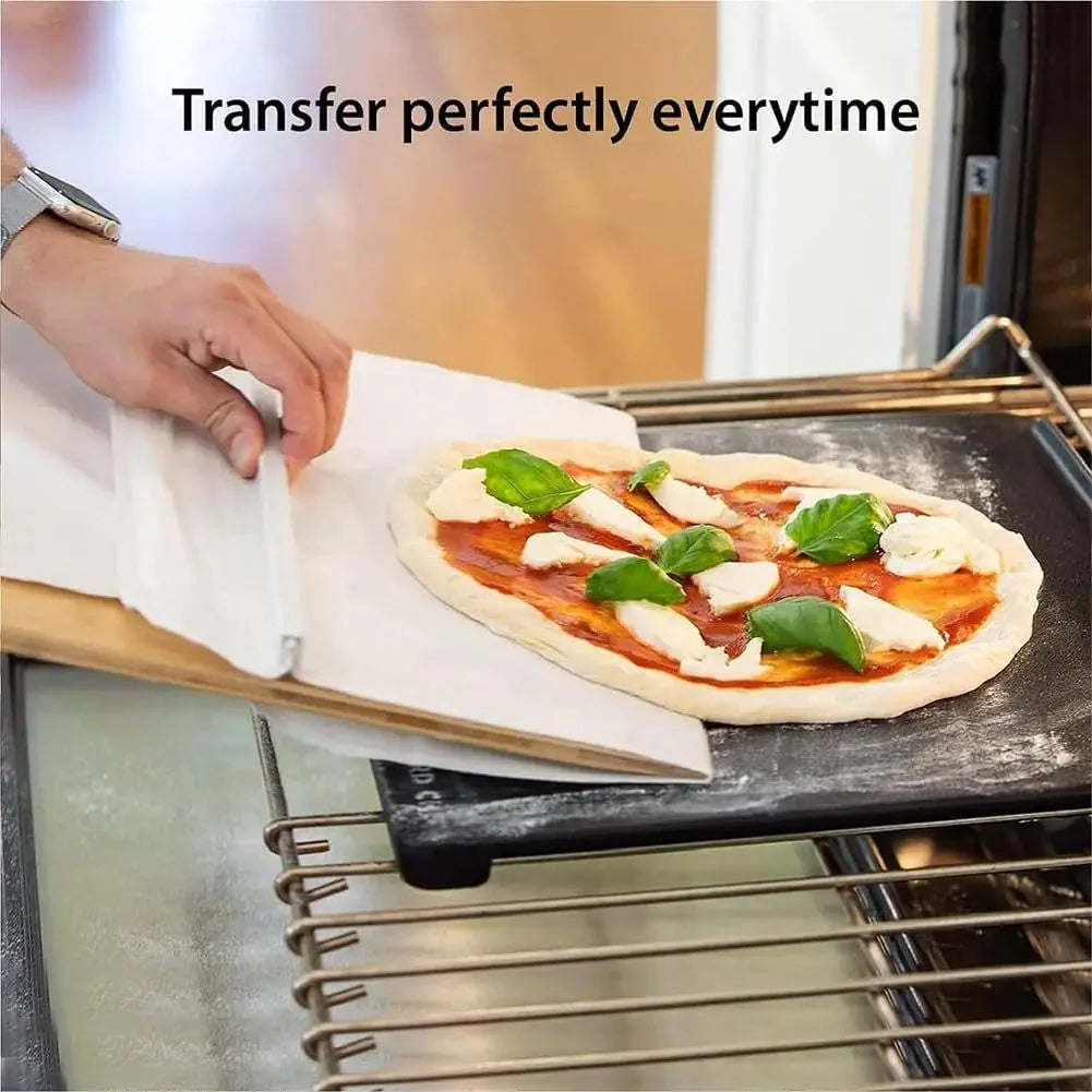Non-stick sliding pizza shovel with hanging hole for easy storage
