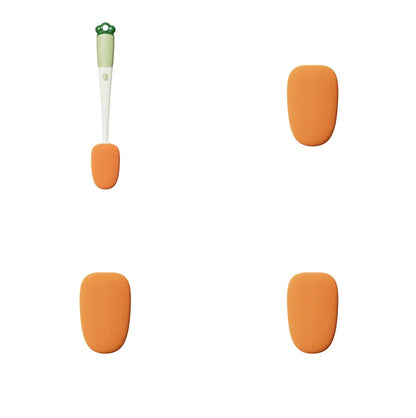 3-in-1 multifunctional cleaning brush set with carrot design for efficient kitchen cleaning