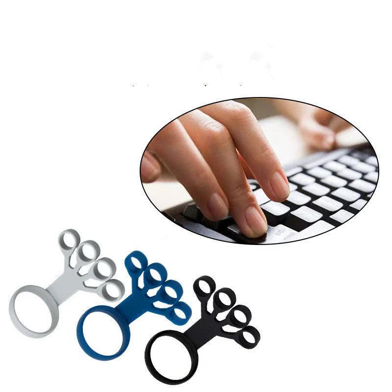 Premium silicone finger strengthener device for improving hand grip, relieving arthritis pain, and building finger dexterity