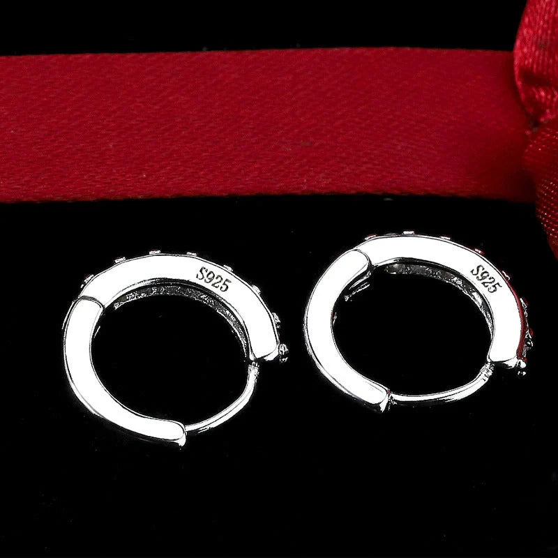 Elegant S925 Sterling Silver Diamond Earrings for Women showcasing timeless beauty and elegance.