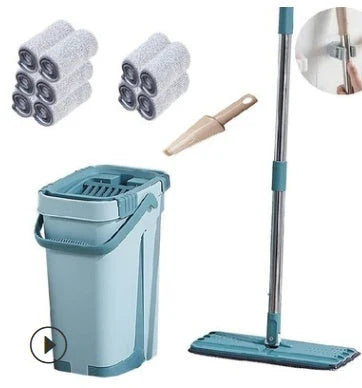 Versatile wooden floor cleaning mop with 360-degree swivel head, scratch-resistant microfiber, and vertical ventilation for effortless cleaning