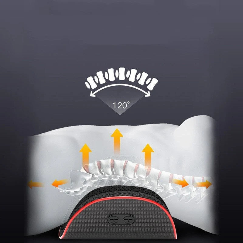 Electric Lumbar Traction Device with adjustable settings for heat and massage