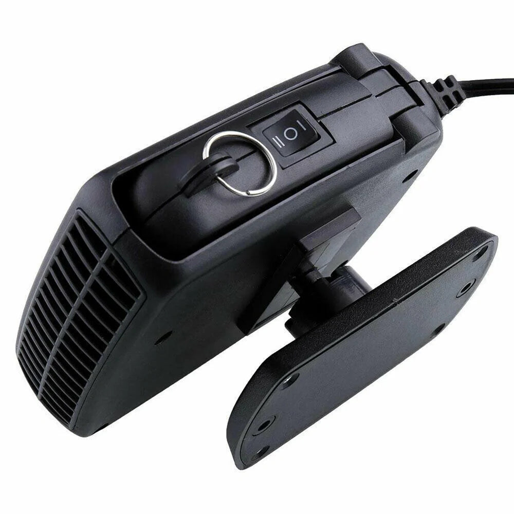 Portable car heater and fan with dual air modes for 12V/24V vehicles