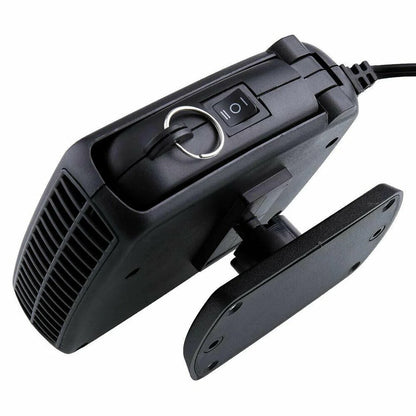 Portable car heater and fan with dual air modes for 12V/24V vehicles