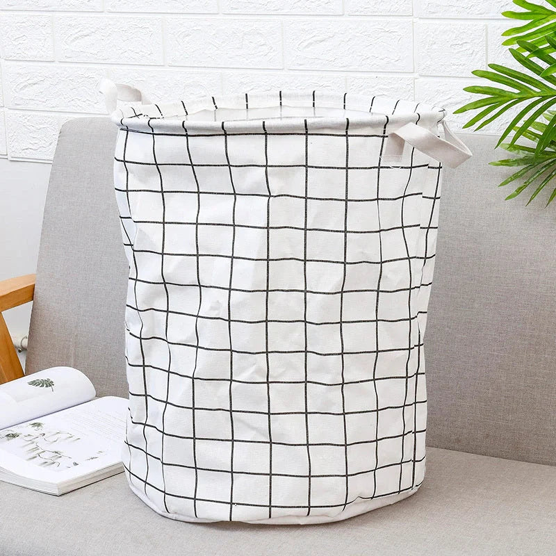 European-style cotton and linen dirty clothes basket in various designs