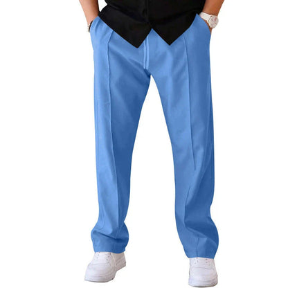 Comfortable drawstring waist casual pants for men in various colors and sizes