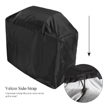 Premium outdoor grill cover made of durable 210D Oxford cloth with a silver coating to protect against weather and elements