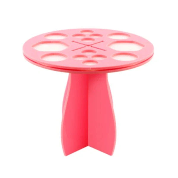 14-hole makeup brush holder in various colours for organising and drying brushes