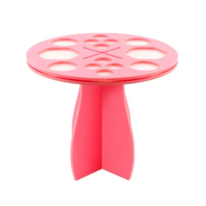 14-hole makeup brush holder in various colours for organising and drying brushes