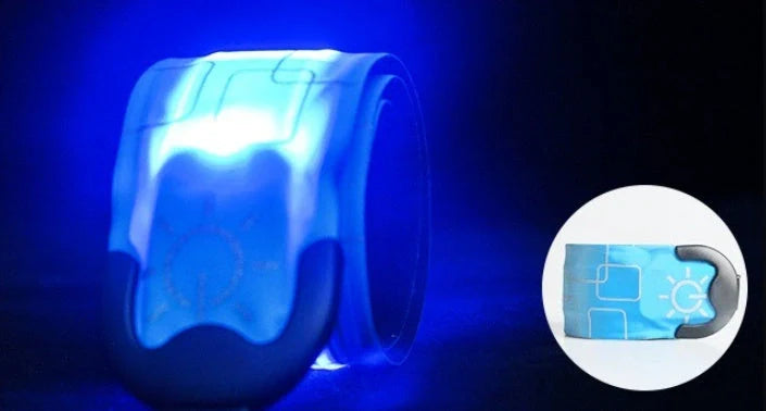 Rechargeable Nylon LED Sports Bracelet for night safety with bright illumination