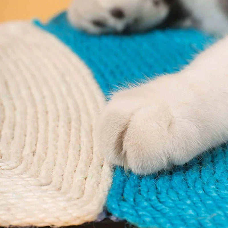 Premium sisal and felt cat scratching mat with cactus-inspired design for durable, stylish furniture protection