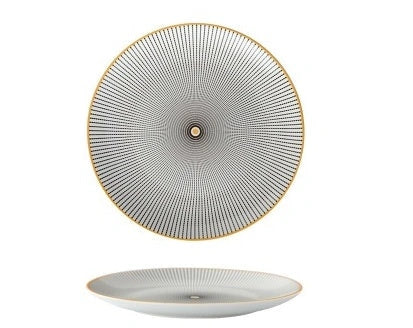 8-inch Nordic style geometric ceramic plate for modern dining