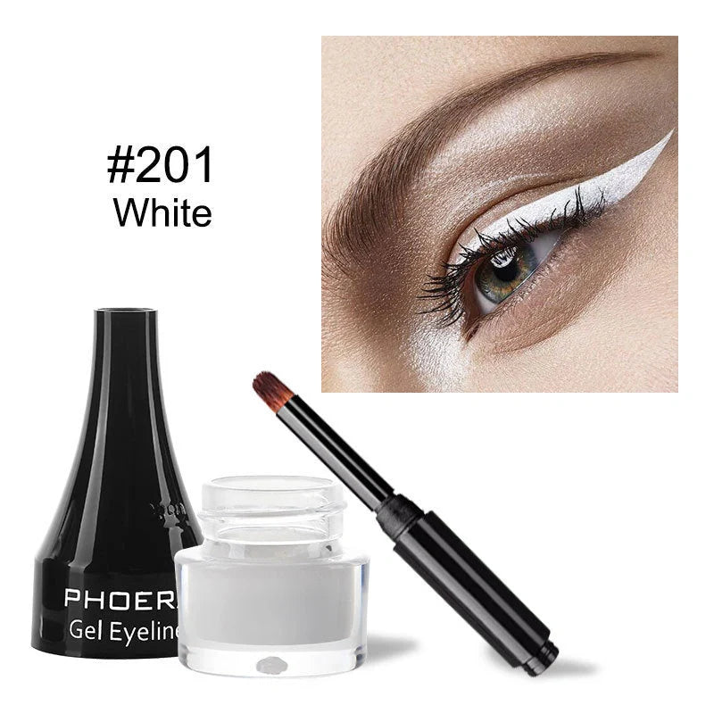 PHOERA Ten-Colour Eyeliner Set showcasing vibrant shades for creative makeup looks