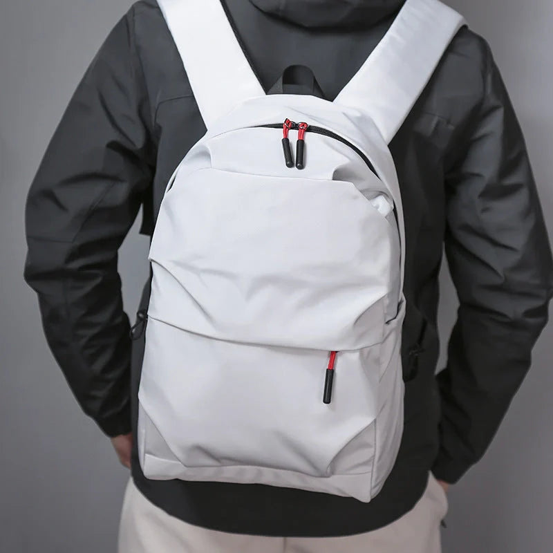 Stylish nylon backpack with multiple compartments for everyday use