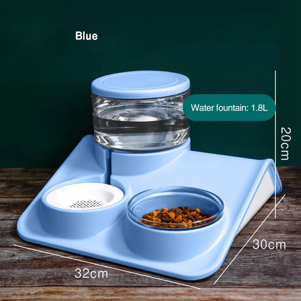 Automatic Feeder Water Fountain for pets with 1.8L capacity and filter system