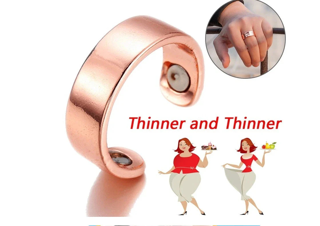 Adjustable Magnetic Therapy Ring in various colors and styles, designed to relieve snoring, improve sleep, and promote lymphatic drainage