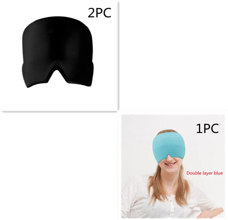 Soothing Ice Therapy Eye Mask for Headache and Migraine Relief, Flexible Gel Material, Adjustable Strap