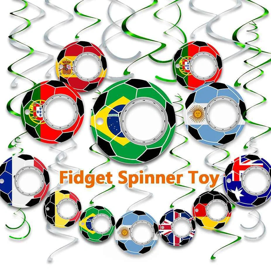 Football World Cup Fidget Spinner Keychain with Bottle Opener