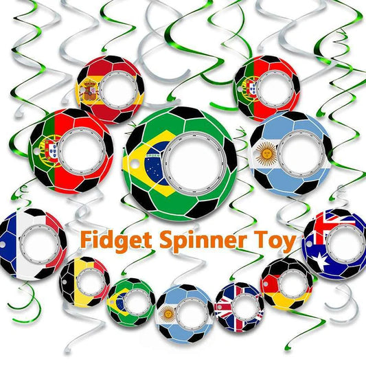 Football World Cup Fidget Spinner Keychain with Bottle Opener
