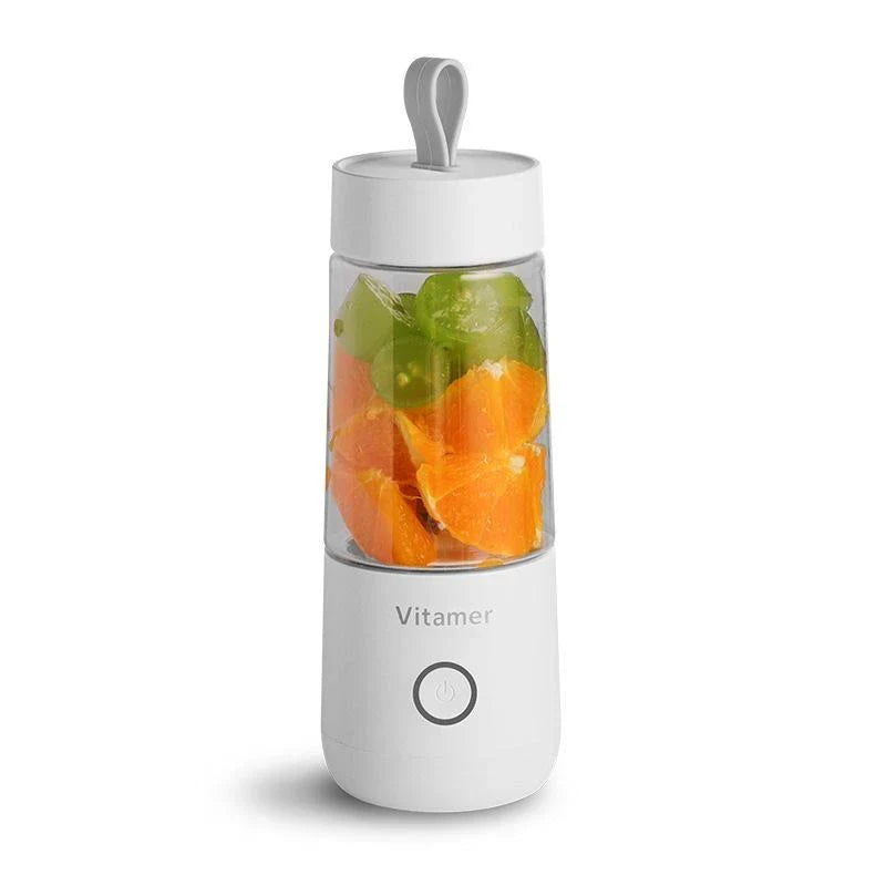 Portable USB rechargeable blender with smooth blending container and powerful motor for creating on-the-go smoothies and juices