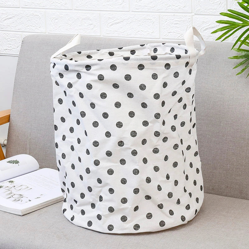 European-style cotton and linen dirty clothes basket in various designs