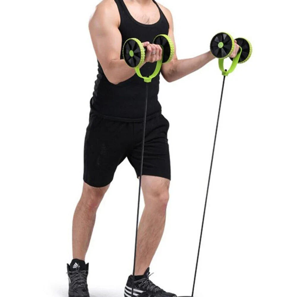 Premium versatile fitness roller with soft, sponge-like wheels for a smooth, full-body workout experience
