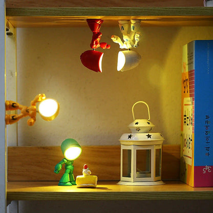 Mini LED Hero Robot Table Lamp with adjustable arms and 360° rotating head