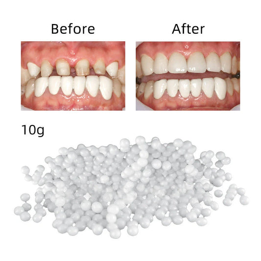 Household teeth repair solid hot-soluble teether for temporary missing teeth gap