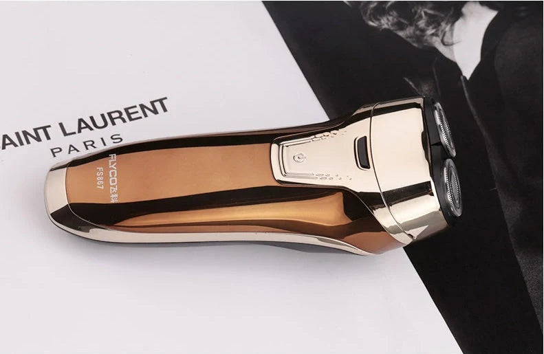 Feike smart washing electric shaver in rose gold with rotary 2 head