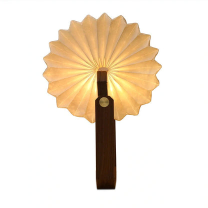Nordic style wooden hand lamp with USB rechargeable feature, extendable up to 30 cm