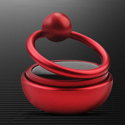 Solar-powered car air freshener with 360-degree rotation in various colours