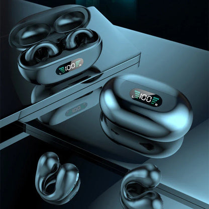 Premium Bone Conduction Wireless Earbuds with Bluetooth 5.3, Dual-Drive Audio, and Ergonomic Ear-Clip Design