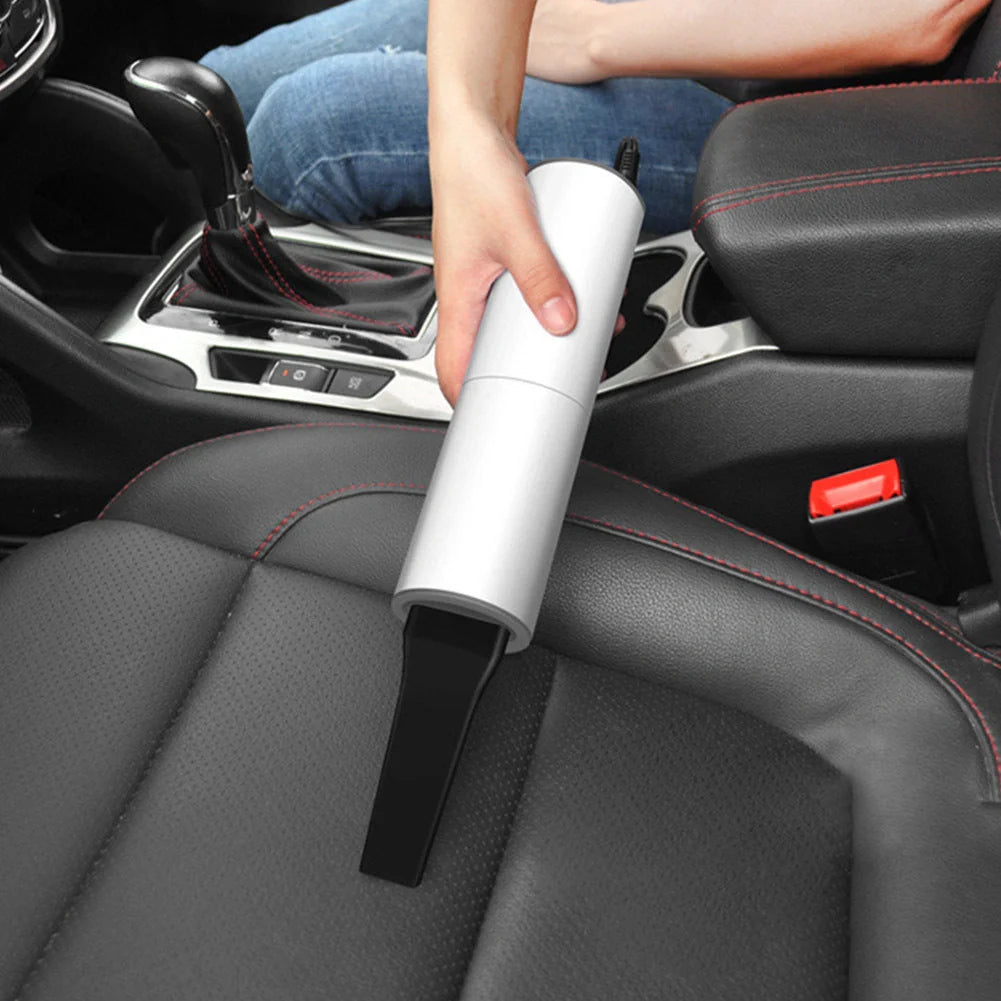 Compact 120W portable handheld vacuum cleaner for cars with multiple attachments