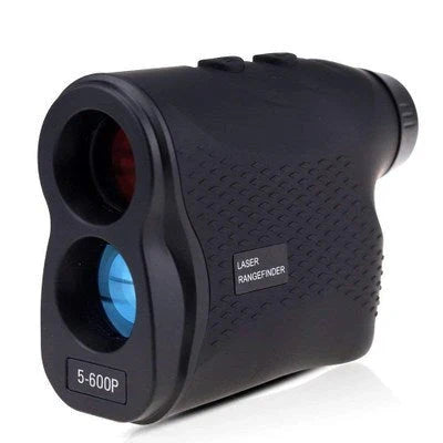 Precision laser rangefinder with 600-meter range and 1mm accuracy for outdoor activities like golfing, hunting, and exploration