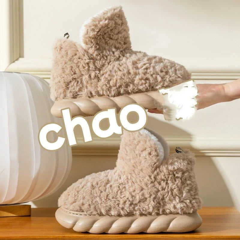 Cozy Wintertime Slippers with plush lining, waterproof heel, and variety of vibrant color options
