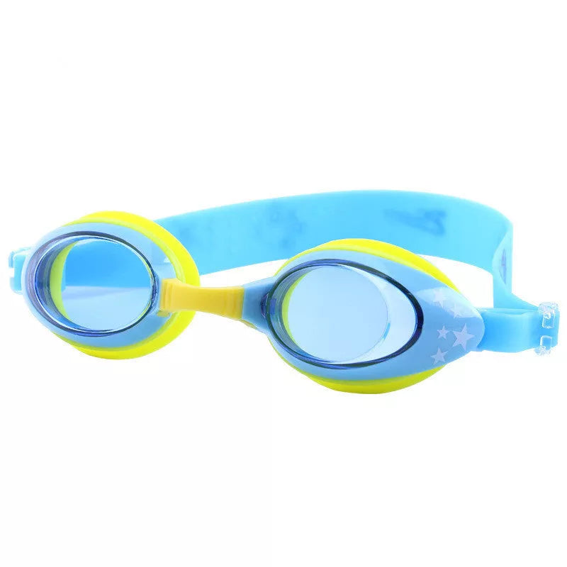 Children's waterproof and anti-fog swimming goggles in vibrant colours