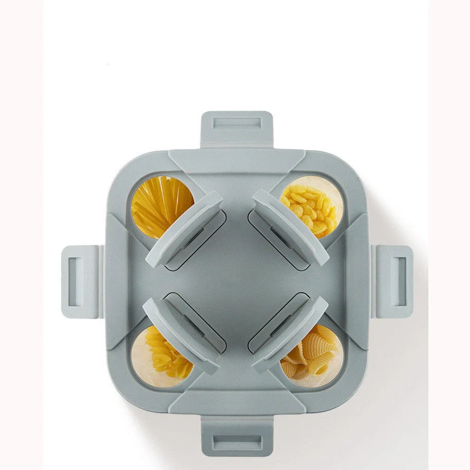 Transparent whole grain storage box with four-point design and durable seal