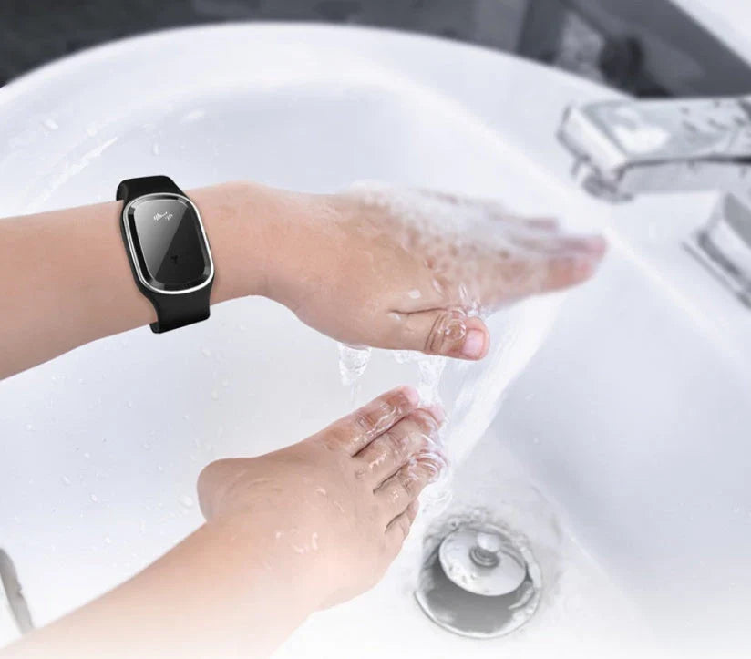Ultrasonic mosquito repellent bracelet with sleek, waterproof design for outdoor activities