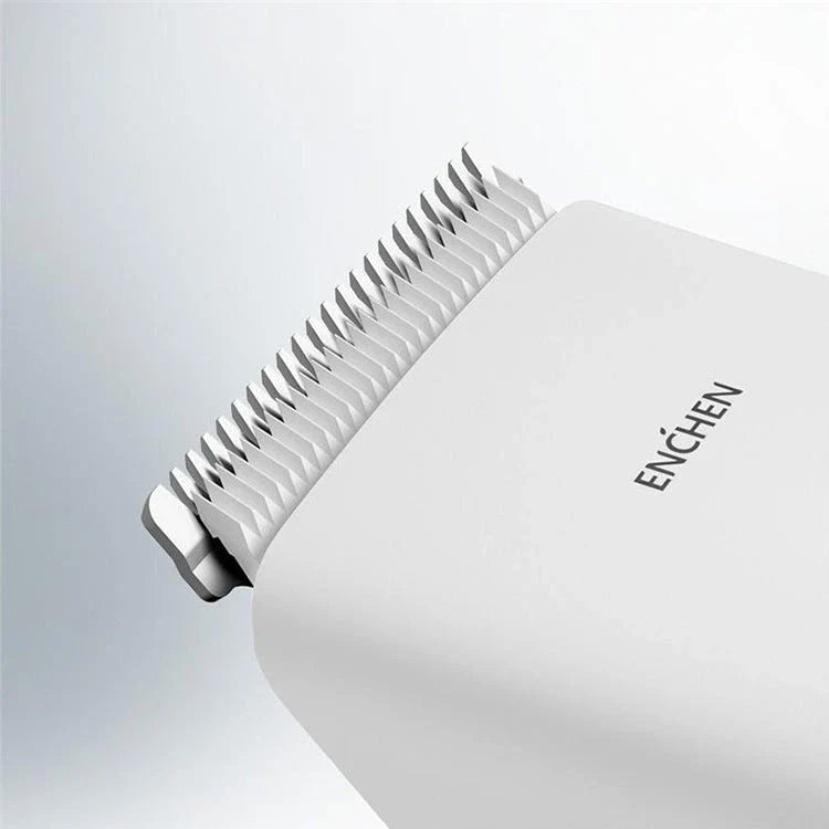 Premium cordless hair trimmer with genuine leather exterior, powerful motor, and versatile design for adults and children's grooming needs