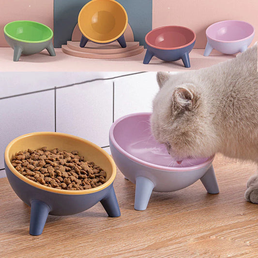 Premium quality pet feeding bowls with stable triangular base, 15-degree tilt design and durable, food-grade materials for dogs, cats and bunnies