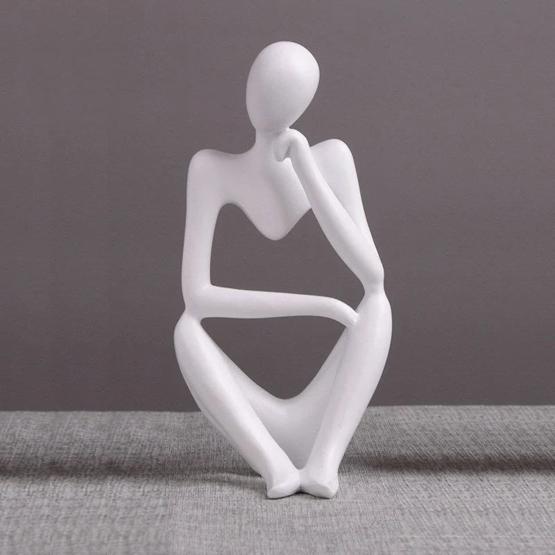 Handmade Thinker Statue Abstract Figure Sculpture in resin for home and office decoration
