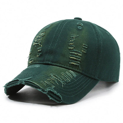 Vintage washed cotton baseball cap for men in various colours