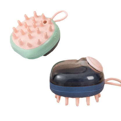 2 in 1 pet grooming brush with shampoo dispenser for cats and dogs