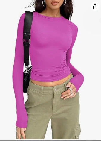 Stylish women's polyester pullover tops in a variety of colours and sizes