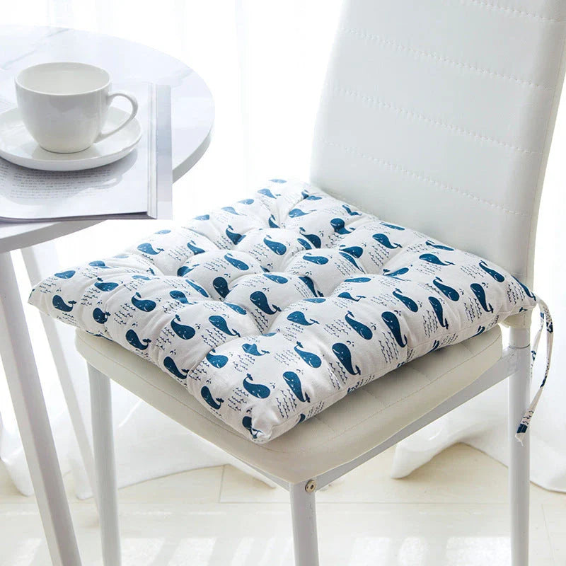 Premium linen and cotton chair cushion in various patterns and designs, offering luxurious comfort and support for your seating needs.