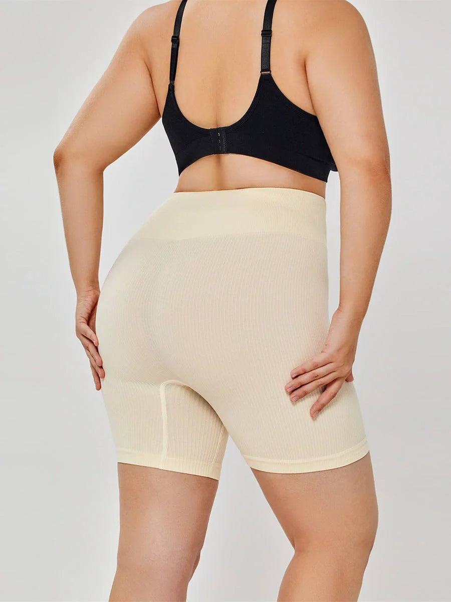 Women's stretch comfort leggings in black and apricot with high waistband