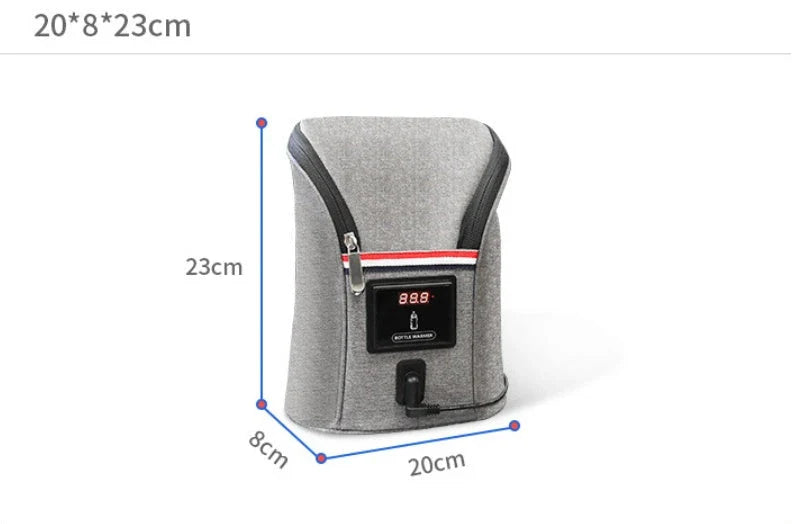 Premium car USB baby bottle warmer with Oxford cloth exterior and temperature display