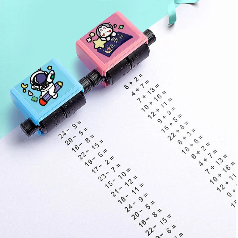 Math Roller Stamp for addition, subtraction, multiplication, and division practice